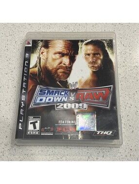 WWE SmackDown vs Raw 2009 Featuring ECW Sony PlayStation 3 2008 PS3 Complete CIB